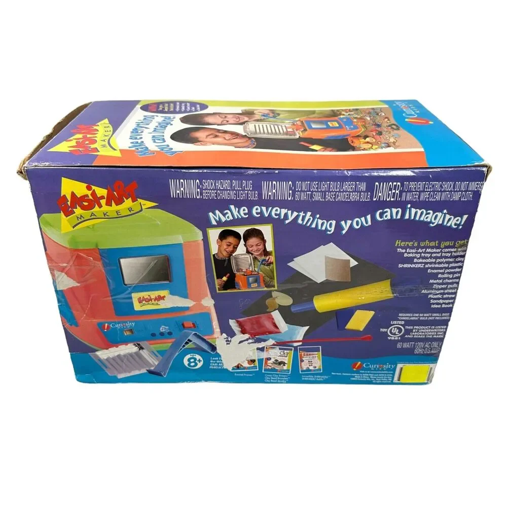 Vintage Easi-Art Maker Jewelry Crafts Oven Kids Curiosity Kits Not Complete 2002